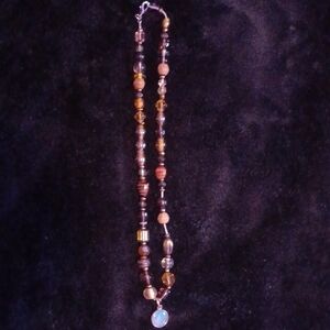 Beaded Necklace with Pendant